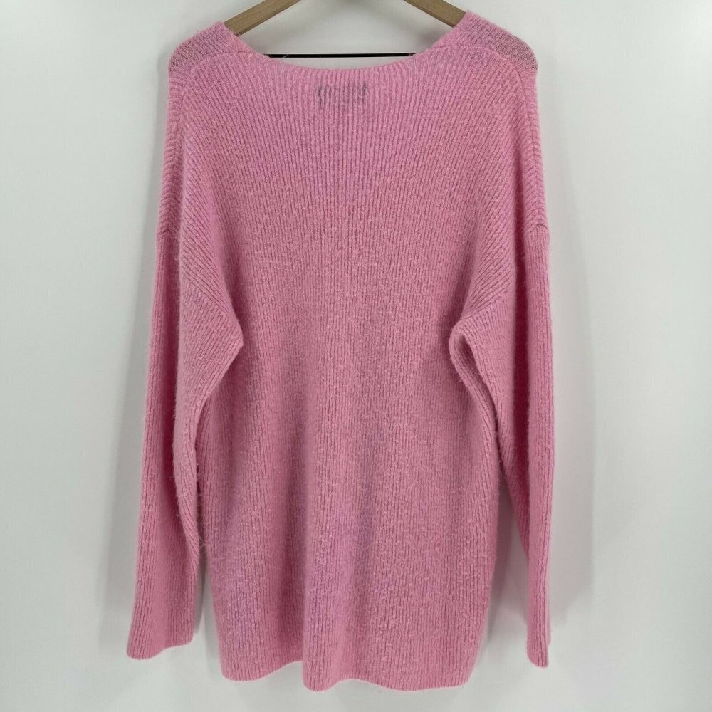 Something Navy Oversized Pink Knit Pullover Sweat… - image 2